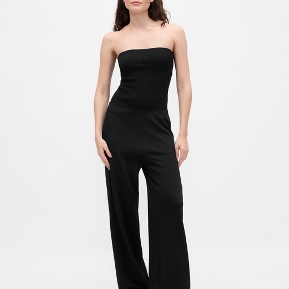 Elegant Black Strapless Jumpsuit